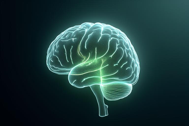Representación de un cerebro humano iluminado con áreas de actividad neuronal, simbolizando los beneficios del mindfulness en la neurociencia