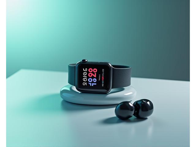 Reloj inteligente y auriculares inalámbricos que miden la actividad física y el sueño.